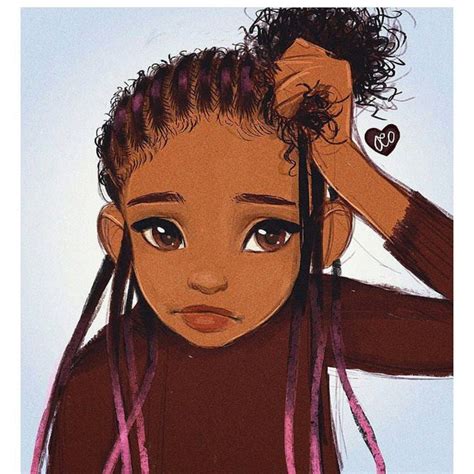 braided hair cartoon|animated black girl with braids.